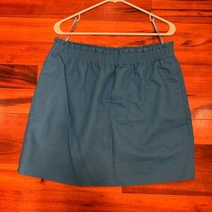 J. Crew elastic waist skirt, blue, EUC, size 12